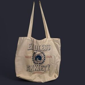PacSun Endless Anxiety Cream Tote Bag